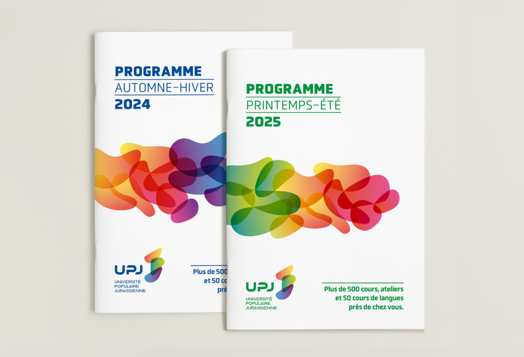Graphisme et mise en pages des programmes de l’Université populaire jurassienne