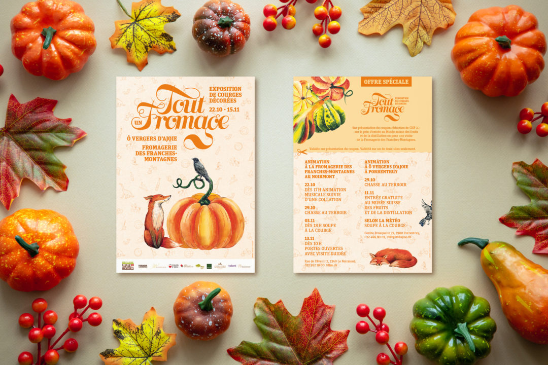 Communication visuelle pour l’exposition « Tout un fromage »