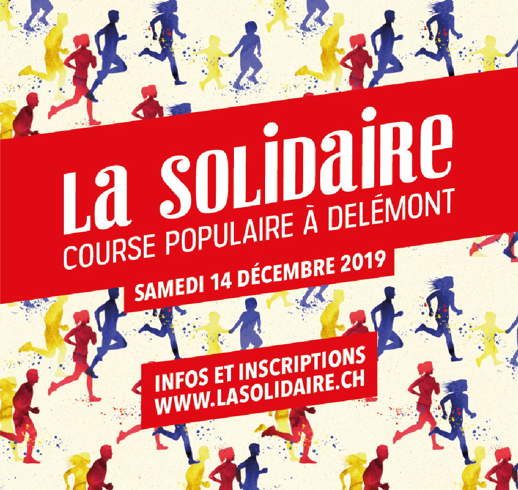 La Solidaire, course populaire à Delémont. Identité Visuelle. Design d'annonces. Annick Woungly Designer La Solidaire, course populaire à Delémont. Identité Visuelle. Design d'annonces. Annick Woungly Designer