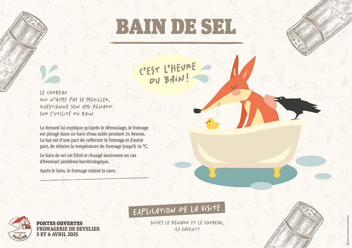 Communication visuelle événementielle pour les Portes Ouvertes de la Fromagerie de Develier. Annick Woungly Designer. Communication visuelle événementielle pour les Portes Ouvertes de la Fromagerie de Develier. Annick Woungly Designer.