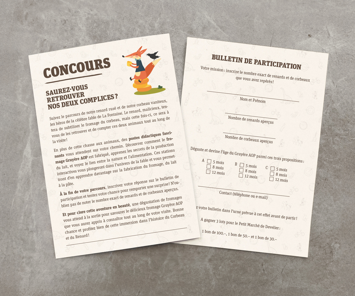 Supports de communication visuelle événementielle pour les Portes Ouvertes de la Fromagerie de Develier. Annick Woungly. Supports de communication visuelle événementielle pour les Portes Ouvertes de la Fromagerie de Develier. Annick Woungly.