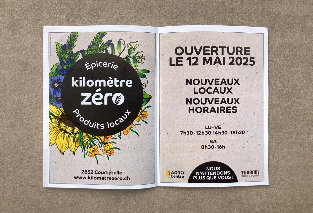 Visuels promotionnels pour la réouverture du magasin Kilomètre Zéro
