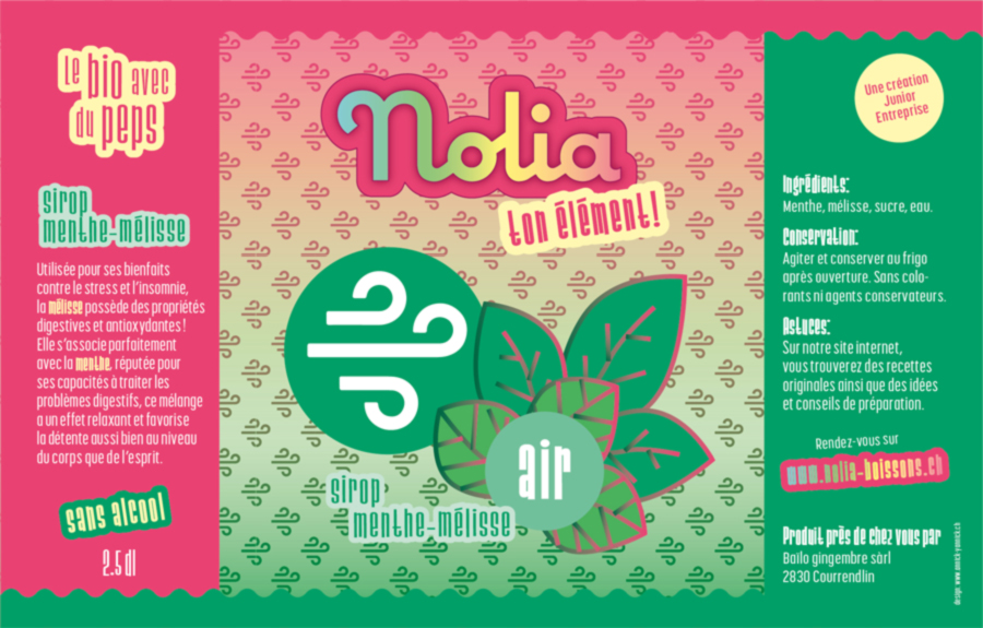 Nolia Boissons. Identité visuelle et design packaging. Nolia Boissons. Identité visuelle et design packaging.