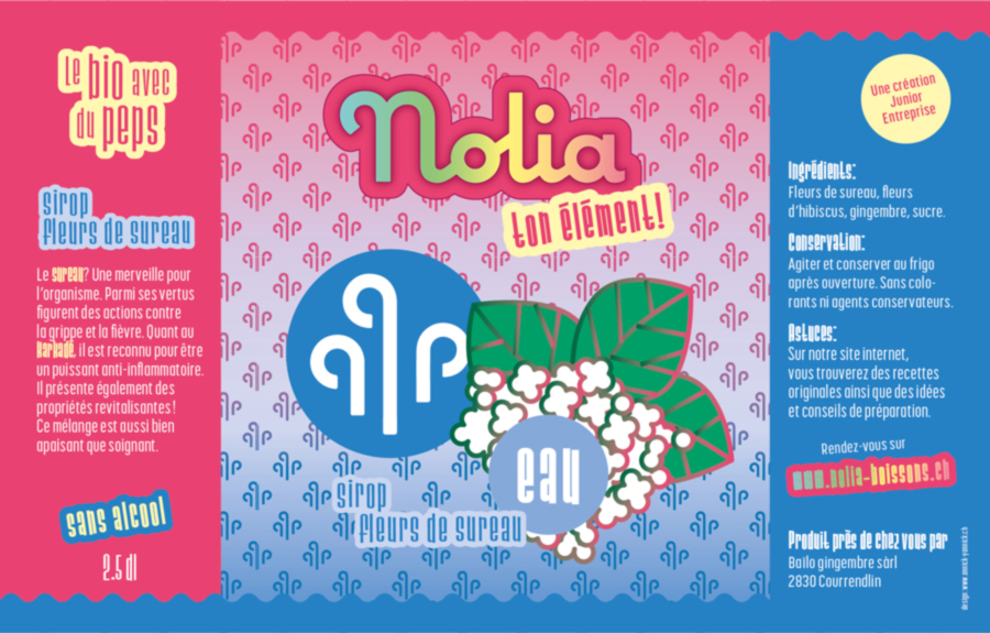 Nolia Boissons. Identité visuelle et design packaging. Nolia Boissons. Identité visuelle et design packaging.