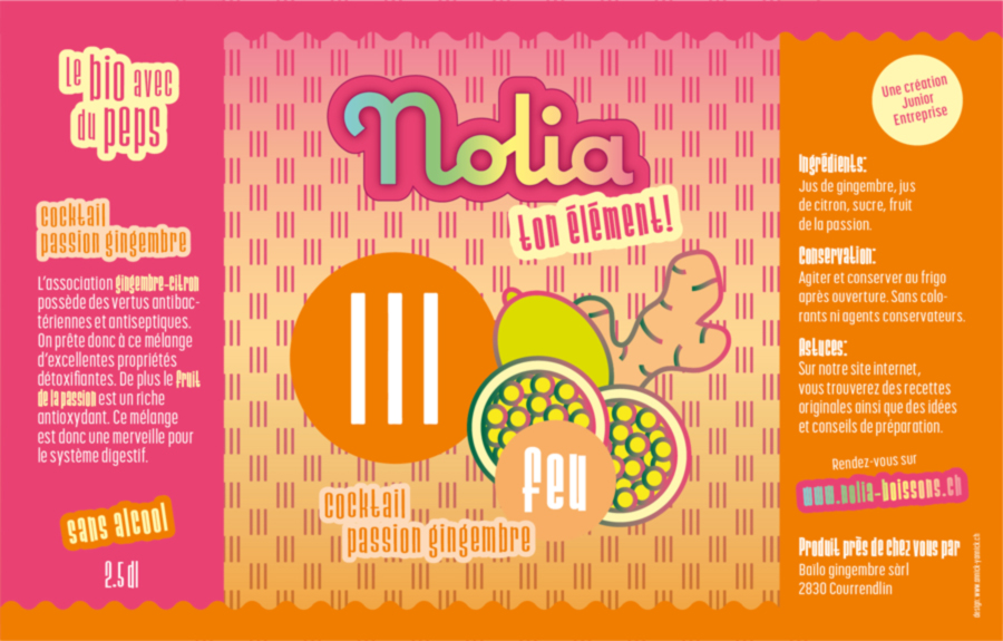 Nolia Boissons. Identité visuelle et design packaging. Nolia Boissons. Identité visuelle et design packaging.