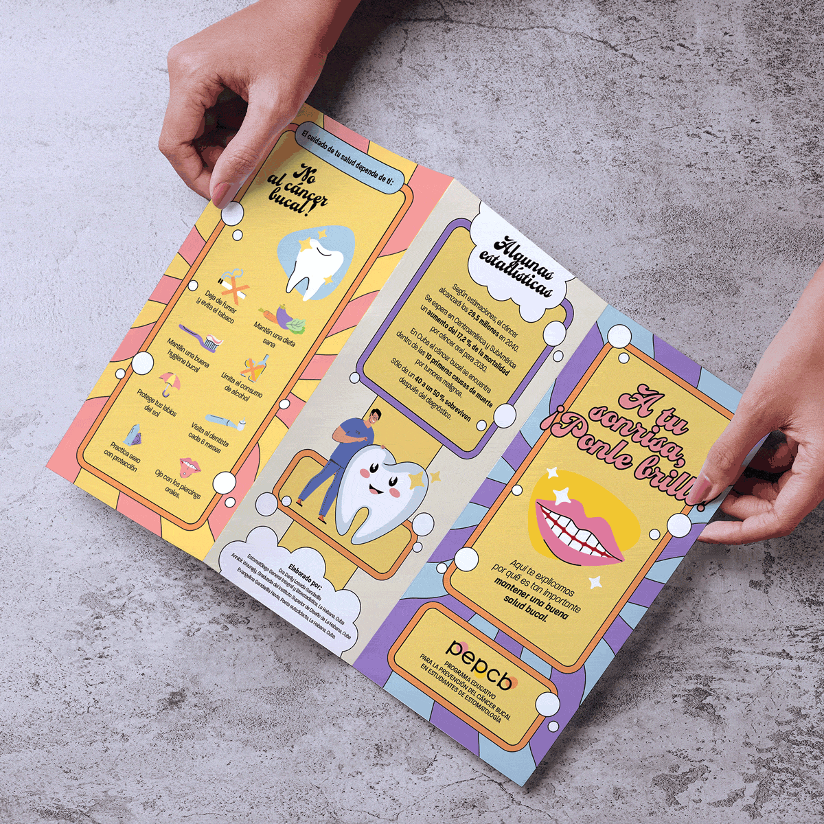 Design d'une brochure autour de la santé bucco-dentaire. Design d'une brochure autour de la santé bucco-dentaire.