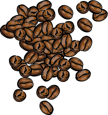 Illustration de café pour les étiquettes des yogourt drinks de l'Association Broquet-Leuenberger. Movelier. Design: Annick Woungly.