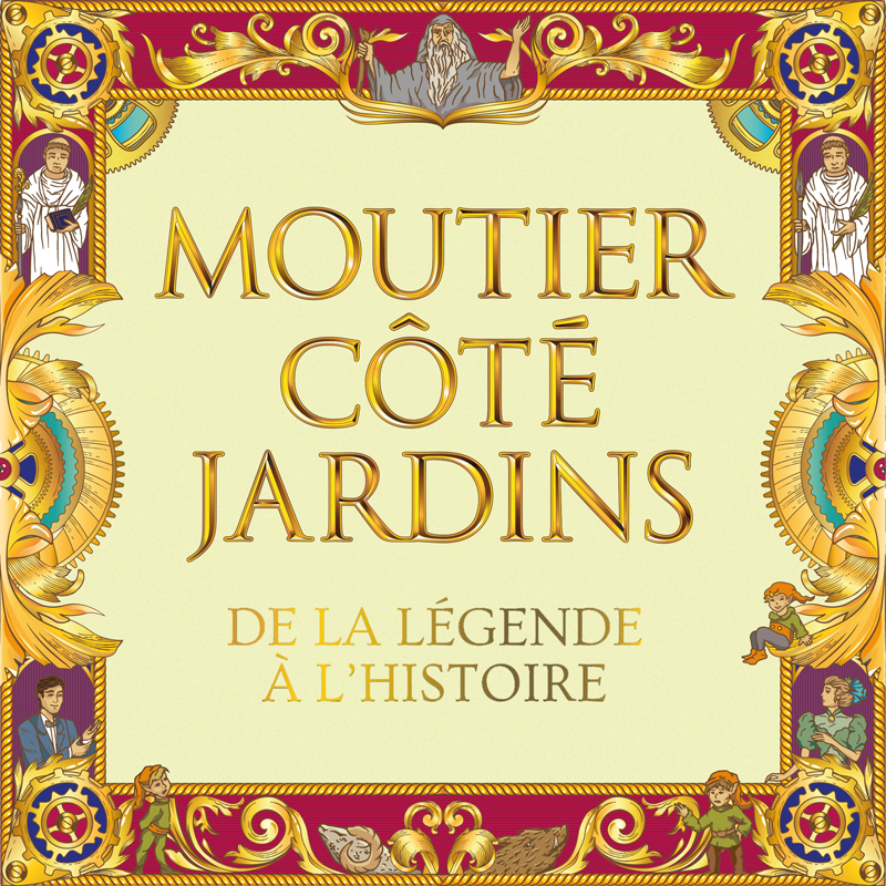 Logo du spectacle Moutier côté Jardins. Delémont 2022. Design Annick Woungly.