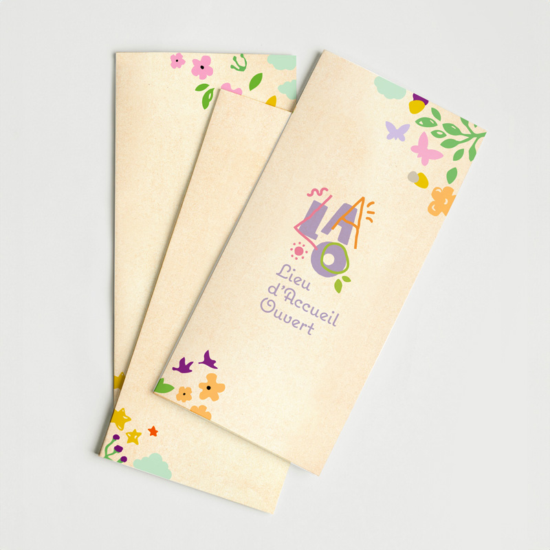 Lao, Lieu d'Accueil Ouvert. Courchapoix, Jura Suisse. Design d'dentité visuelle par Annick Woungly.