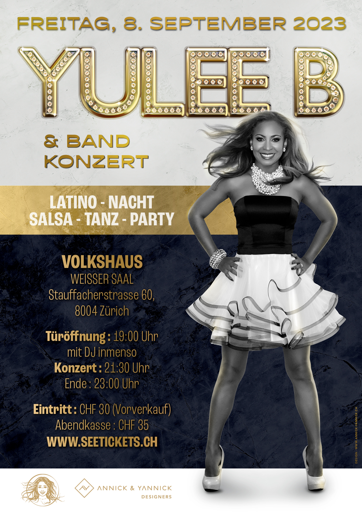 Yulee B. Affiche de concert. Annick Woungly Designer.