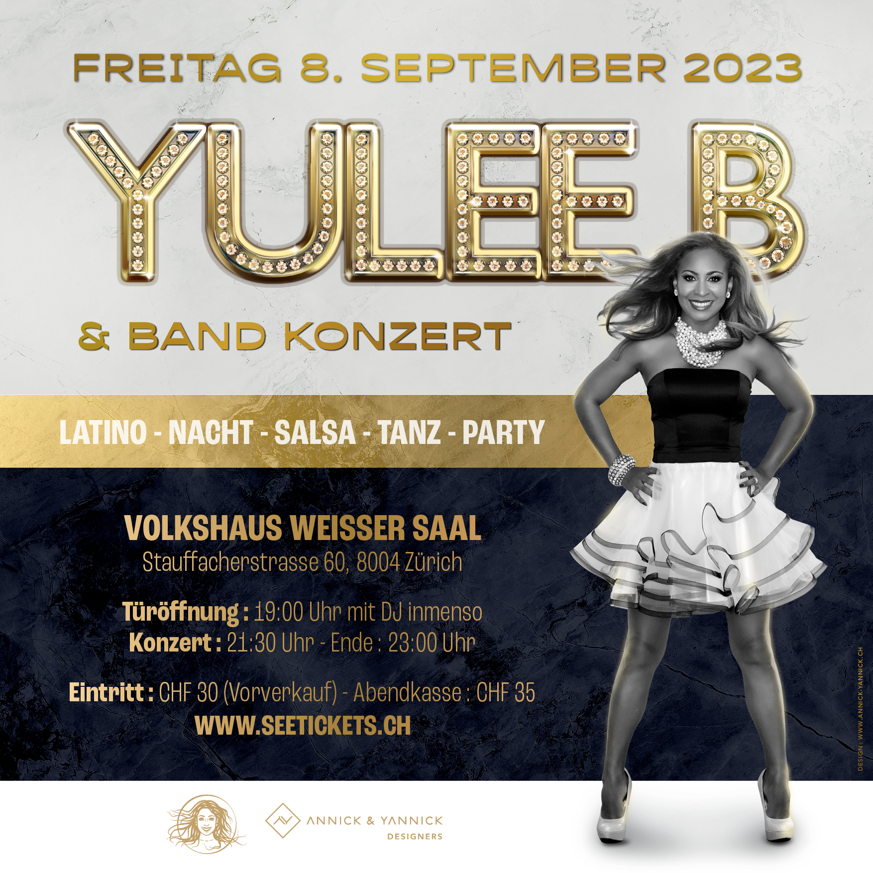 Yulee B. Affiche de concert. Annick Woungly Designer.