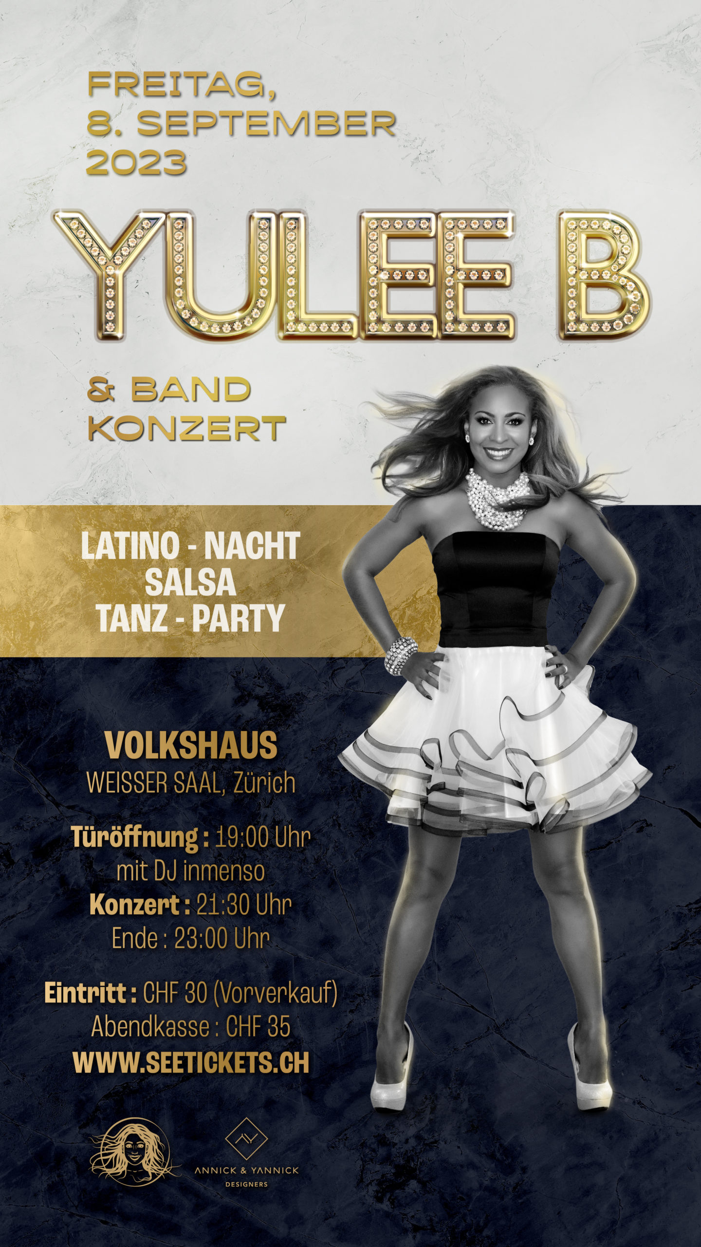 Yulee B. Affiche de concert. Annick Woungly Designer.