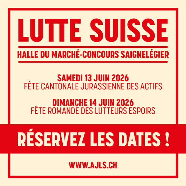 Fête Cantonale jurassienne et Romande de lutte suisse. Affiche et supports de communication visuelle.